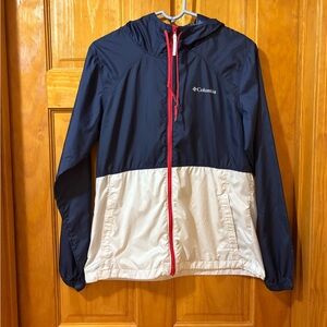 Columbia Women's Navy and white windbreaker